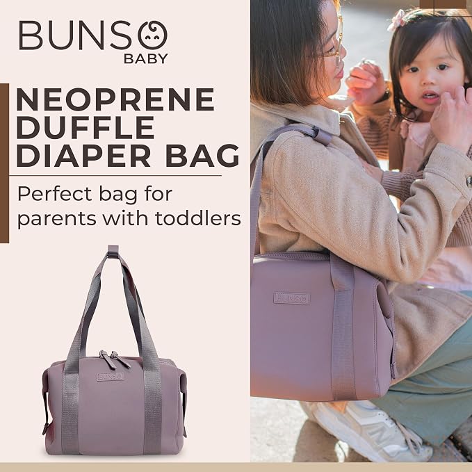 Small Diaper Bag Tote - Lightweight 12x7x8 in Neoprene Diaper Bag with Changing Pad and Pouch, Water-Resistant - Image 3