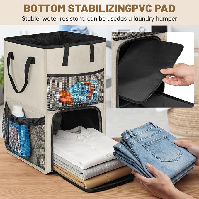 Large Laundry Backpack Bag with 3 Sizes Mesh Wash Bags Total 170L | 2 in 1 Laundry Hamper Basket with Shoulder Straps, Freestanding Laundry Bag for College Dorm, Laundromat, Apartment - Image 8