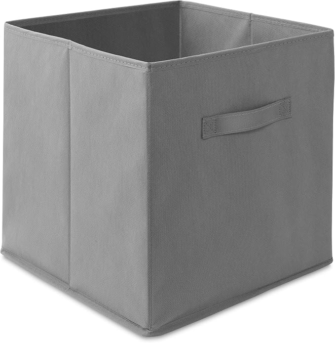 Casafield Set of 12 Collapsible Fabric Cube Storage Bins, Gray - 13" Foldable Cloth Baskets for Shelves, Cubby Organizers & More - Image 2