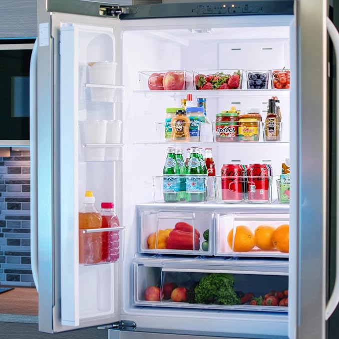 Sorbus Fridge Organizers and Storage, Clear Bins (10 Pack) | Plastic bin with easy access for cabinets, packaged food, produce and household supplies; contents stay visible for sorting - Image 4
