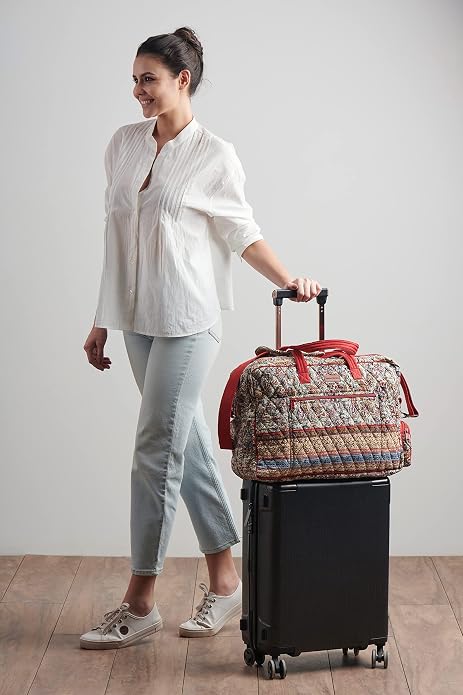 Maison d' Hermine Weekender Bags for Women Cotton Quilted Duffel Overnight Luggage Weekend Bag for Men Gym Gifts Travel | Overnight Luggage Weekend Bag for Men Gym Sports Gifts Duffle bag Business Travellers Trip Spring Summer - Image 3