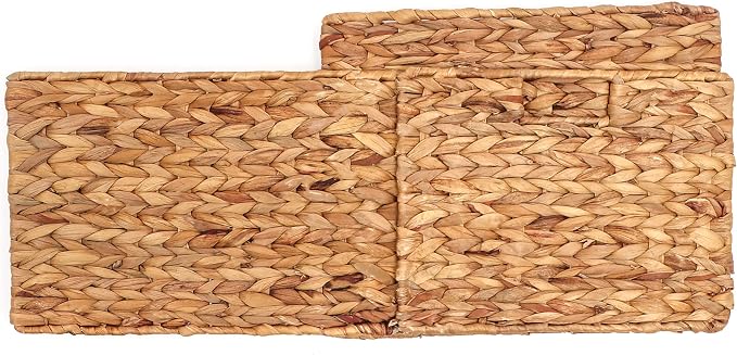 Trademark Innovations Large Foldable Rectangle Woven Wicker Basket Bins for Storage (Set of 4) - Image 3