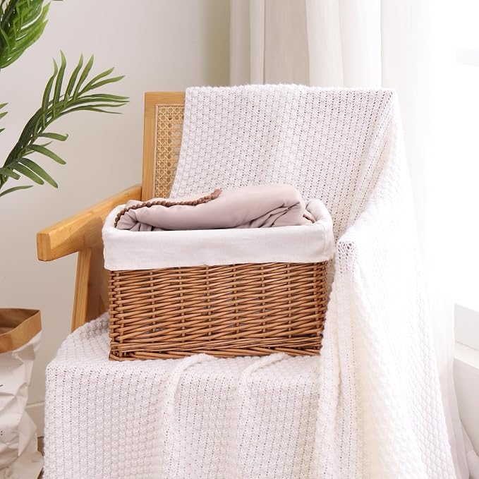 Handwoven Willow Storage Basket with Removable Cotton Liner – Eco-Friendly Organizer for Home Décor - Image 7