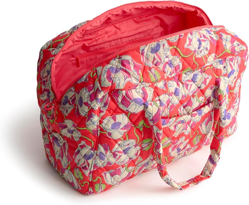 Vera Bradley Featherweight Large Miramar Weekender Travel Bag, Swirling Poppies - Image 6