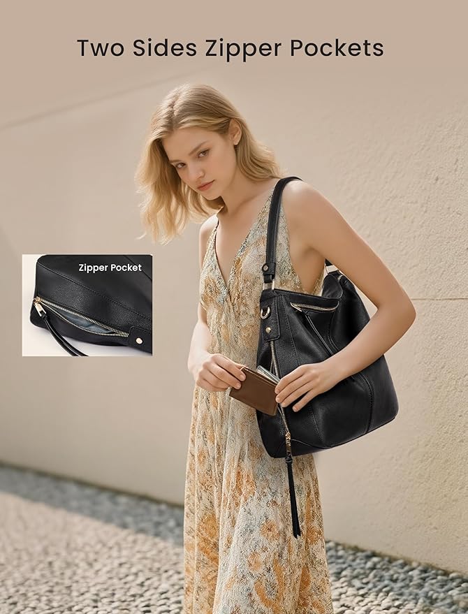 Hobo Crossbody Bag for Women, Designer Shoulder Purse Handbags - Image 4