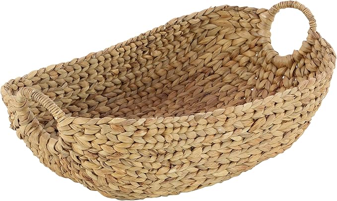 Deco 79 Seagrass Handmade Decorative and Functional Storage Basket Basket Organizer with Metal Handles, Set of 5 Basket for Storage 23", 21", 19", 16", 12"W, Brown - Image 10