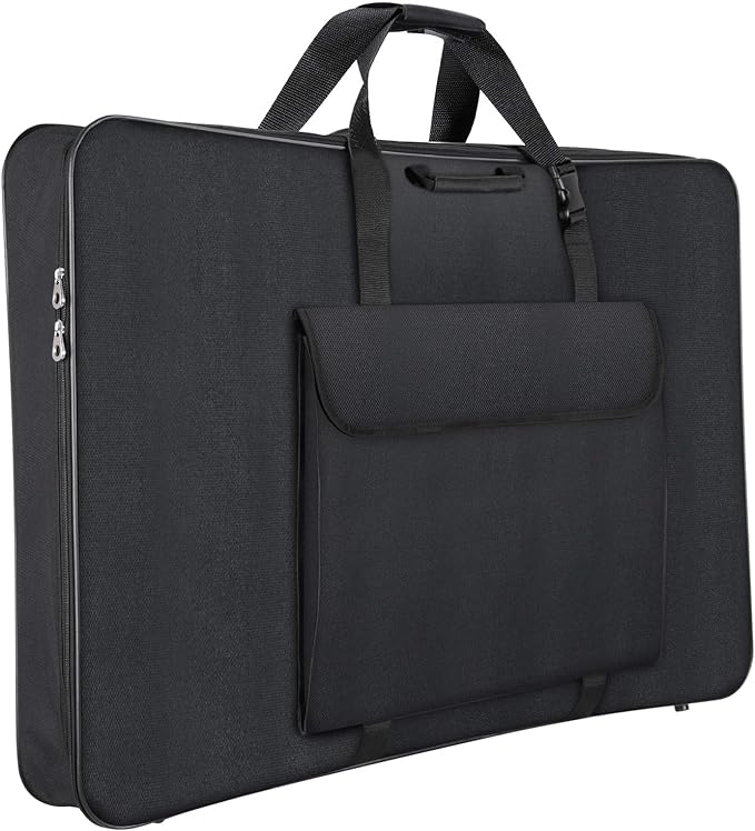 Premium Art Portfolio Case - 32" x 42" - Soft Sided - Steel Frame - Waterproof & Tear Resistant - Artwork, Photography, Sketch, LCD, Monitor, Solar Panel - Shoulder Straps & Handles by 1stPlaceProducts