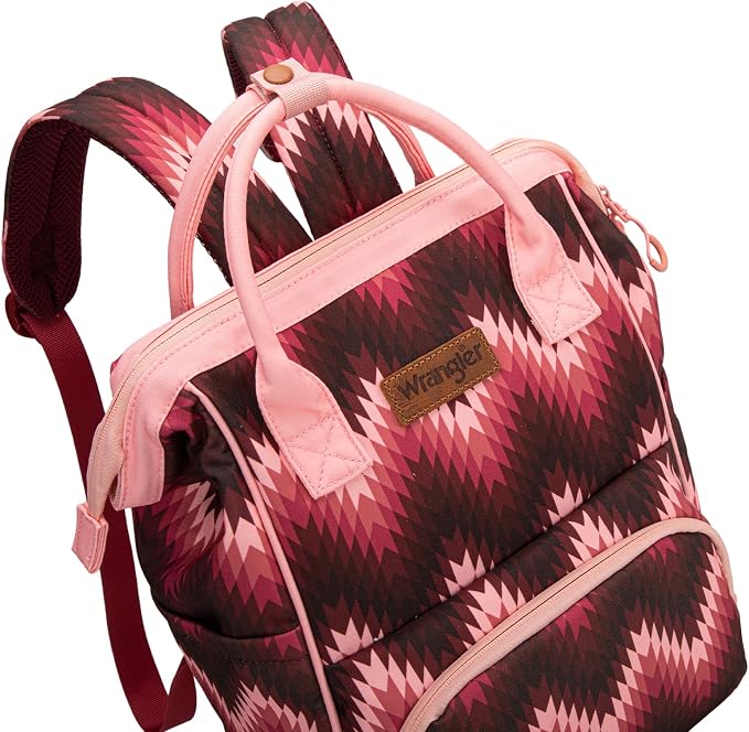 Montana West Wrangler Aztec Callie Diaper Bag Backpack with Stroller Straps Multifunction Baby Travel Bag WG2211-9110DPK - Image 2