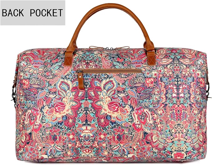 Oversized Pretty Women's Travel Duffel Bag 52L Weekend bag Weekender Overnight Carry on Luggage HB-15 (HS) - Image 8