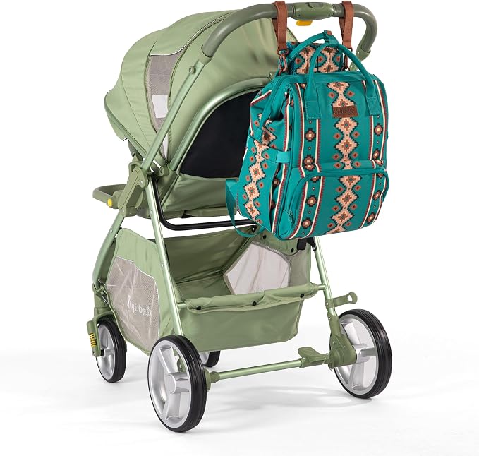 Montana West Wrangler Diaper Bag Backpack Aztec Callie Bag Travel Backpack Purses Western Multi-Function Baby Bags for Mom - Image 3