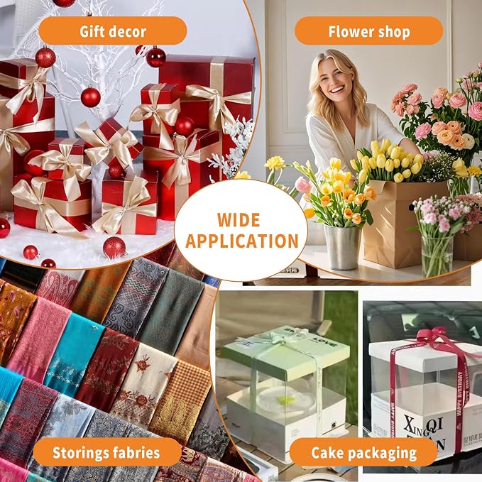 7-Tier Wall Mount Ribbon Holder Organizer Rack | Large Capacity Metal Ribbon Storage for Craft Room, Wrapping Paper, Scarf, Belt & Flower Shop Display - Image 6