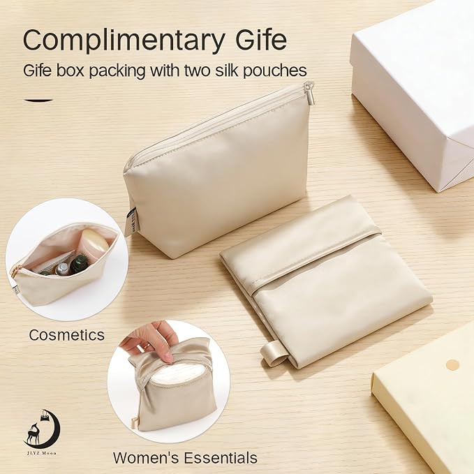 Fits for Brikin Bag Insert Organizer For Hermes(30 R,Champagne) | Premium Silk Material,Smooth Touch,Lightweight,zipper,protect from scratches & stains,multiple pockets,keychain,waterproof - Image 5