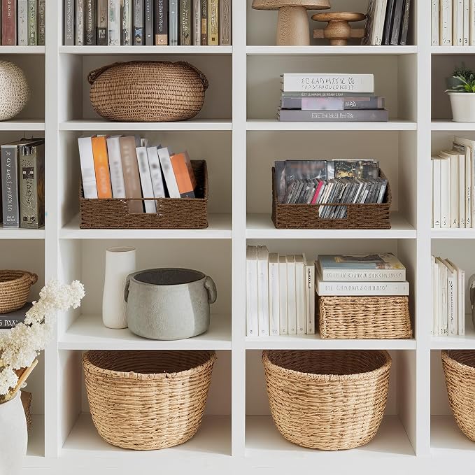 StorageWorks Pantry Baskets for Organizing, Brown Storage Baskets, 2-Pack | Paper Rope Wicker Storage Baskets for Shelves with Handles, Pantry Organizers and Storage, Shelf Baskets for Organizing - Image 6