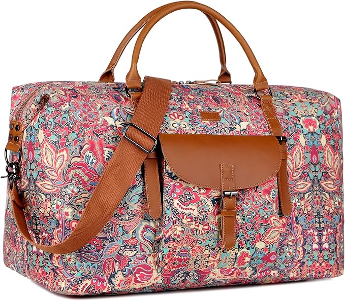 Oversized Pretty Women's Travel Duffel Bag 52L Weekend bag Weekender Overnight Carry on Luggage HB-15 (HS) by Baosha