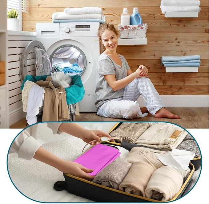 Woanger 12 Pack 28 x 45 Inch Extra Large Laundry Bags Bulk, Cute Colors | Washable Polyester, Drawstring Closure, For Clothes and Bedding, Foldable for College Dorms, Hotels, Camping and Travel - Image 7