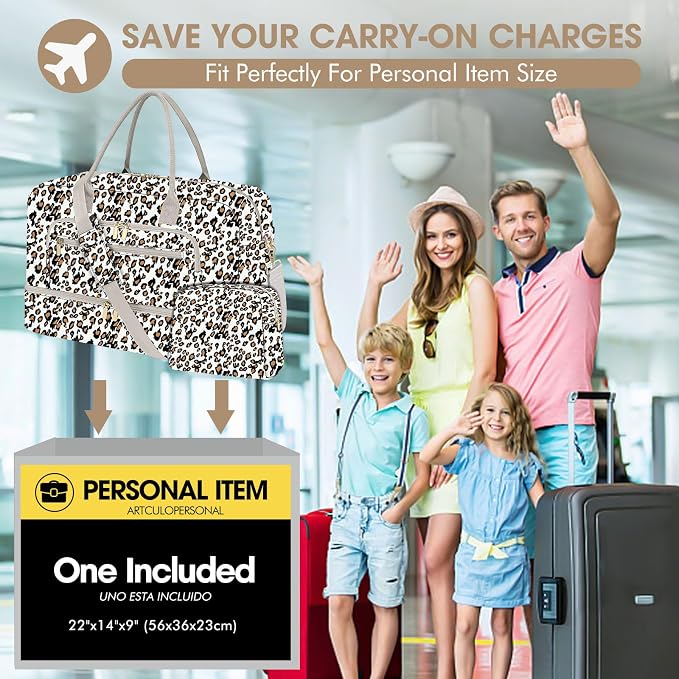 Travel Duffle Bag Weekender for Women - Carry-On Overnight Personal Item Bag with Shoe Compartment & Wet Pocket Large Weekend Tote Bags with Toiletry Hospital Bags for Labor and Delivery - Image 7