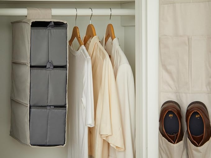 Covermates Hanging Shoe Organizer Set, 7" W x 13.5" D x 20.75" H | durable polyester construction, removable trays, 3-year warranty - Image 5