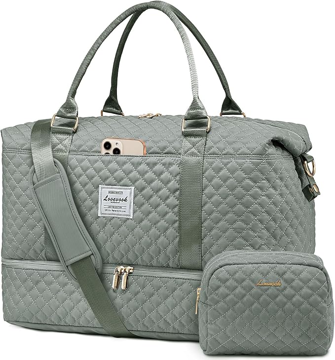 LOVEVOOK Travel Duffle Bag,Weekender Bags for Women with Shoe Compartment，Carry on Overnight Bag with Toiletry Bag,Gym Duffel Bag with Wet Pocket, Hospital Bags for Labor and Delivery by LOVEVOOK