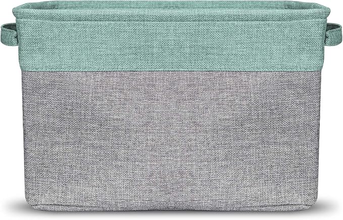 Sorbus Premium Fabric Storage Cubes 15 Inch - Big Sturdy Collapsible Storage Bins with Dual Handles - Foldable Baskets for Organizing - Decorative Cube Storage Bins for Home & Office Use- 3 Pack| Teal - Image 4