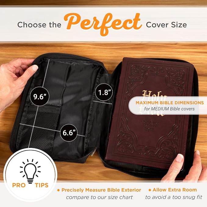 Promo Poly-Canvas Bible / Book Cover w/Fish Applique (Medium, Black) - Image 8