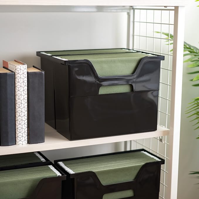 IRIS USA 6-Pack Medium Desktop File Box with Open Lid, Black | Organize classroom papers, lesson plans and supplies with portable storage for teachers, schools and educators - Image 8