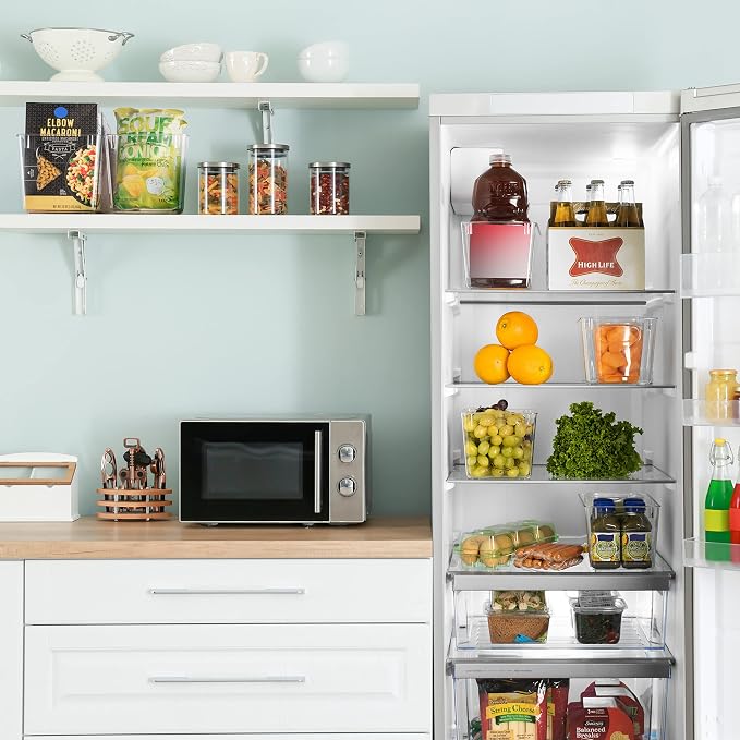 ClearSpace Clear Plastic Storage Bins – Perfect Kitchen Organization and Storage or Pantry Storage – Fridge Organizer, Pantry Organization and Clear Storage Bins, Cabinet Organizers | Plastic storage bin for pantry organization, kitchen storage, and re... - Image 2