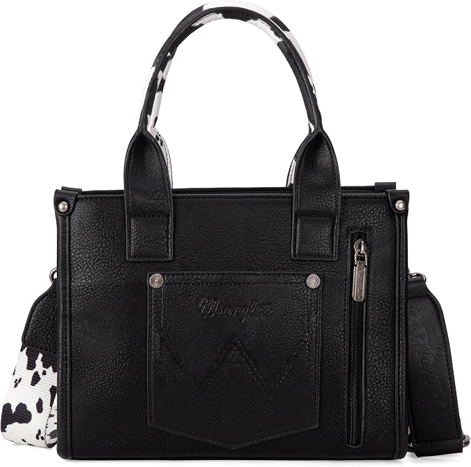 Montana West × Wrangler Tote Bag for Women Western Cow Print Purse Designer Top Handle Handbags - Image 4