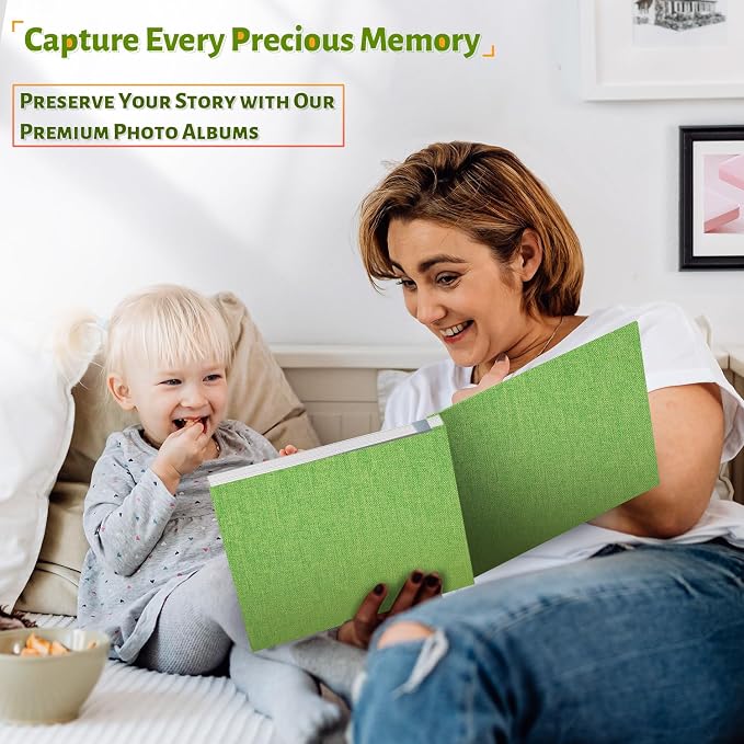 Artfeel Photo Album Self Adhesive Scrapbook,60 Pages Large Photo Book for 4x6,5x7,8x10 Pictures,DIY Album for Baby Wedding Family Travel Birthday,with Metallic Pen and Scraper - Image 6