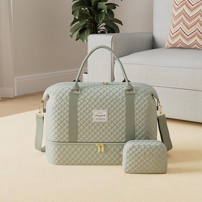 LOVEVOOK Travel Duffle Bag,Weekender Bags for Women with Shoe Compartment，Carry on Overnight Bag with Toiletry Bag,Gym Duffel Bag with Wet Pocket, Hospital Bags for Labor and Delivery - Image 2