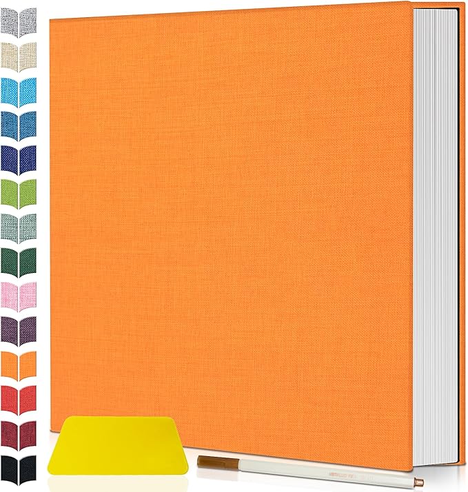 Artfeel Photo Album Self Adhesive Scrapbook,Large Photo Book for 4x6,5x7,8x10 Pictures,DIY Album for Baby Wedding Family Travel Birthday,with Metallic Pen and Scraper by Artfeel
