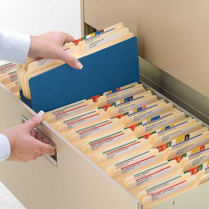 Smead File Pocket, Straight-Cut Tab, 5-1/4" Expansion, Letter Size, Blue, 10 per Box (73235) - Image 5