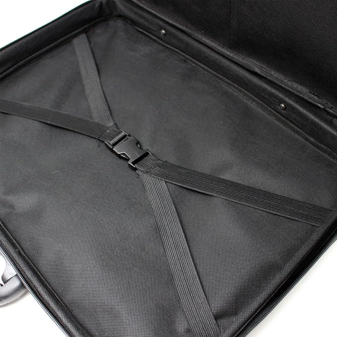 Artway A2 Art Portfolio Case - Art Storage Folder with Carry Handle/Shoulder Strap, Internal/External Pockets and Internal Securing Strap (No Rings) - Black - Image 7