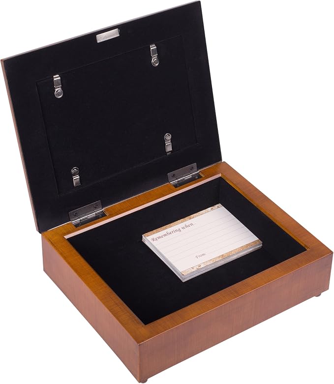 Cottage Garden Heaven's Walk Bereavement in Memory Woodgrain Inspirational Keepsake Box - Image 6