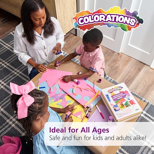 Colorations Construction Paper for Kids - 7 Bright Colors - 600 Bulk Sheets of 9"X12" - Assorted Pack of Heavy-Duty Craft Paper, Bulk School Supplies | 600 Sheets Bright Colored Paper, Bulk Arts & Crafts, School Supplies, Drawing, Coloring, 3D Art - Image 7