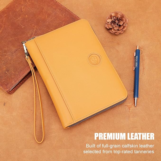 STAR VISTA Lorenzo Full Grain Leather Family Passport Wallet for 4, Large Travel Document Organizer for Exquisite Voyagers, Multi-Currency Compartments, RFID Blocking, AirTag Track, Honey - Image 2