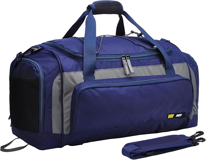 MIER Large Gym Bag for Men 60L Duffel Bag with Shoe Compartment | Lightweight & Durable Sports Duffles; Suited for Workout Fitness Travel Weekender; Water Resistant; Adjustable Shoulder Strap by MIER