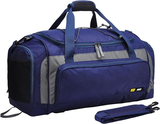 MIER Large Gym Bag for Men 60L Duffel Bag with Shoe Compartment | Lightweight & Durable Sports Duffles; Suited for Workout Fitness Travel Weekender; Water Resistant; Adjustable Shoulder Strap by MIER
