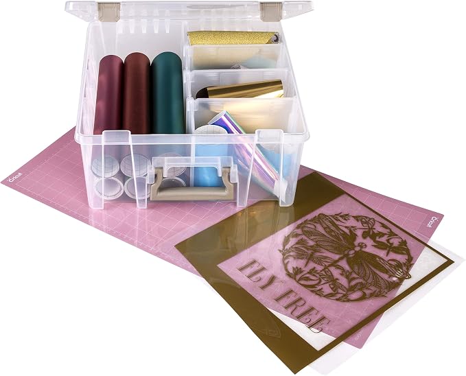 ArtBin 6990ZZ Super Satchel Double Deep 3-Pack, Portable Art & Craft Organizers with Handles, [3] Plastic Storage Cases, Clear & Gold - Image 10