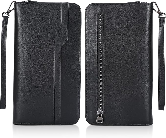 Polare Full Grain Leather Family Travel Passport Wallet and Documents Organizer RFID Blocking Case Holder Fits 6 Passports for Men and Women - Image 8