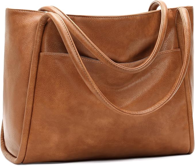 GAEKEAO Tote Bag for Women Vegan Leather Zipper Shoulder Bags Travel Purses | Large Capacity Purse Handbags, Inner Pocket with Key Clip, Fits 14" Laptop, for Casual Work Dating Commute Daily Weekender - Image 7