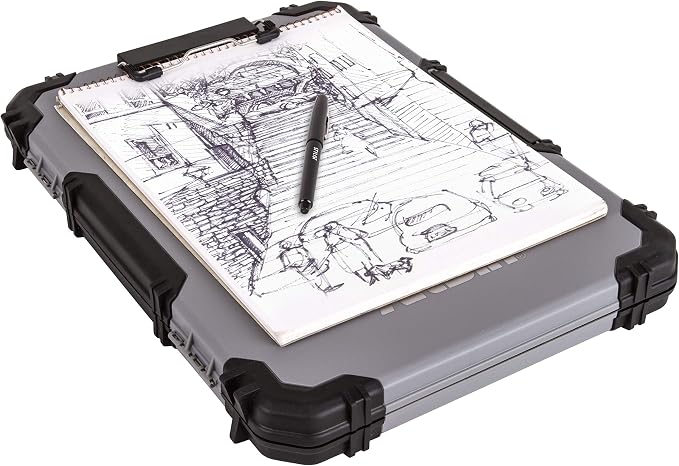 ArtBin 6838AG Sketch Board, Portable Drawing Surface with Internal Art & Craft Storage, Grey | Portable Drawing Surface with Internal Storage, Holds Art Supplies, Carry Design, Durable, Grey - Image 5