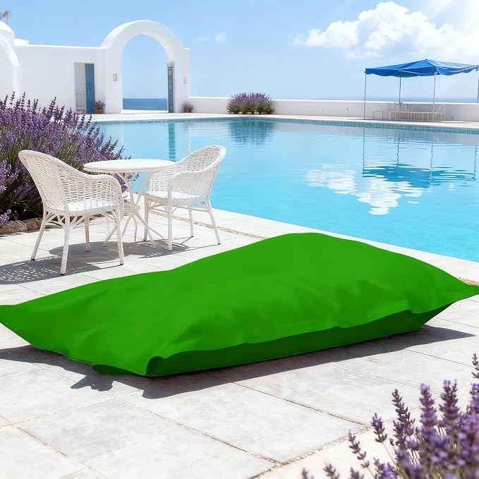 SXBCyan Waterproof Bean Bag Cover for Adults (No Filler) Soft Sofa Bed Oxford Lounge Chair Giant Beanbag Floor Seating Outdoor Stripes Pouf Couch for Poolside Beach Garden(Dark Green) by SXBCyan