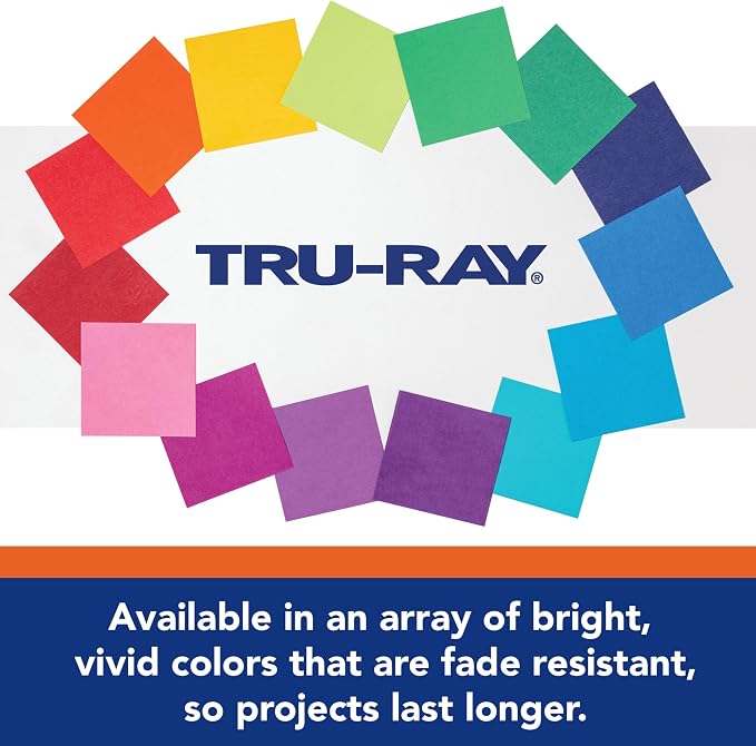 Tru-Ray (P6588-4) Heavyweight Construction Paper Bulk Assortment, 10 Assorted Colors, 9" x 12", 500 Sheets - Image 4