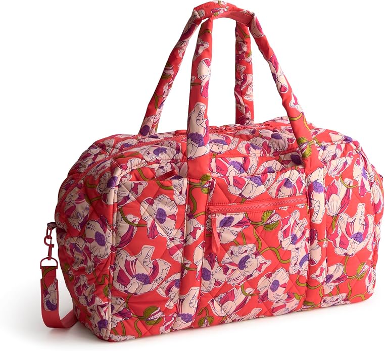 Vera Bradley Featherweight Large Miramar Weekender Travel Bag, Swirling Poppies - Image 4