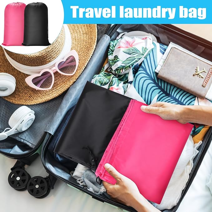 Nuogo 20 Pcs Large Laundry Bags Bulk, 38 x 24 Inch, Black, Pink - Image 5