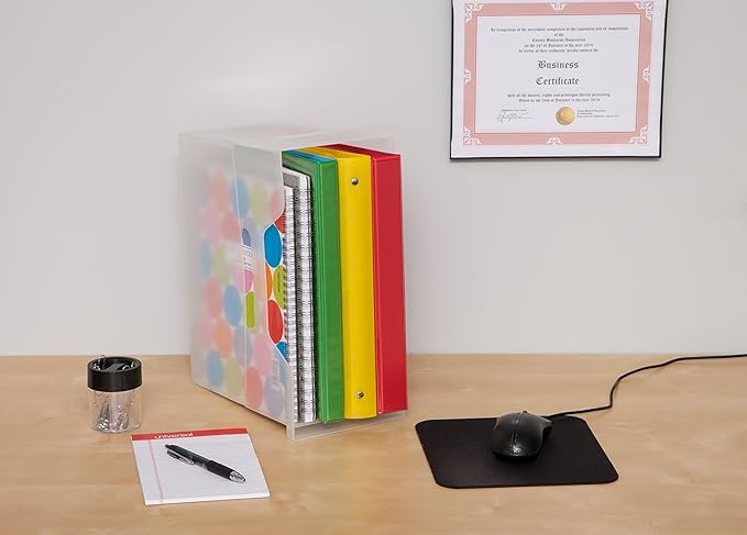 IRIS USA 6-Pack Medium Desktop File Box with Open Lid, Clear | Organize classroom papers, lesson plans and supplies with portable storage for teachers, schools and educators - Image 5