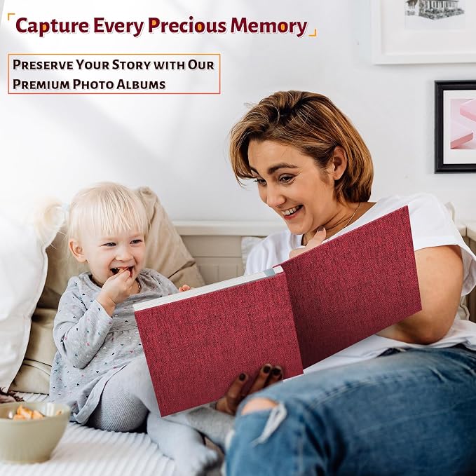 Artfeel Photo Album Self Adhesive Scrapbook,60 Pages Large Photo Book for 4x6,5x7,8x10 Pictures,DIY Album for Baby Wedding Family Travel Birthday,with Metallic Pen and Scraper - Image 6