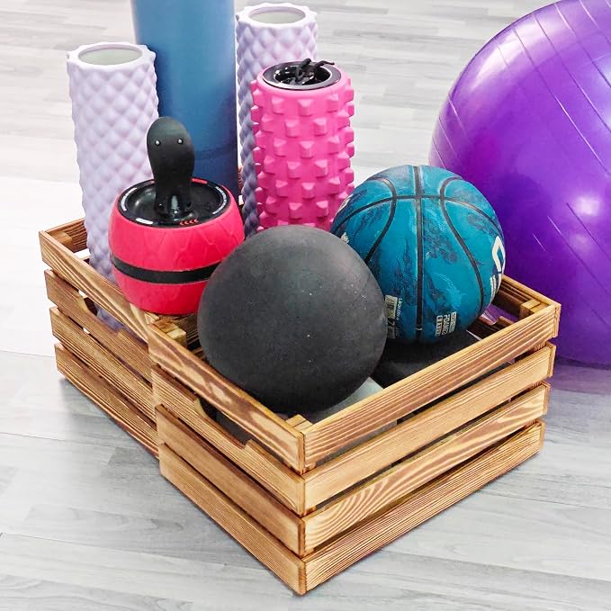 Brown Wooden Crates are Suitable for Storage, Milk Crates, Wine Crates, Festival Decorations, Camping, and Other Multi-Purpose. They are Sturdy and Durable, set of 2 Length of 17.7 inches. - Image 4