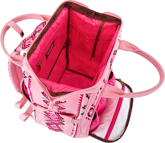Montana West Wrangler Diaper Bag Backpack Aztec Callie Bag Travel Backpack Purses Western Multi-Function Baby Bags for Mom - Image 4
