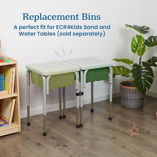 ECR4Kids Stackable Square Bins with Non-Snap Lids, Multipurpose Organization, Hunter Green, 2-Pack - Image 5
